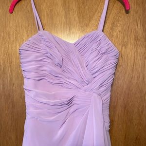 Lavender, worn once, had altered, I’m 5’4 and wore 4 inch heels